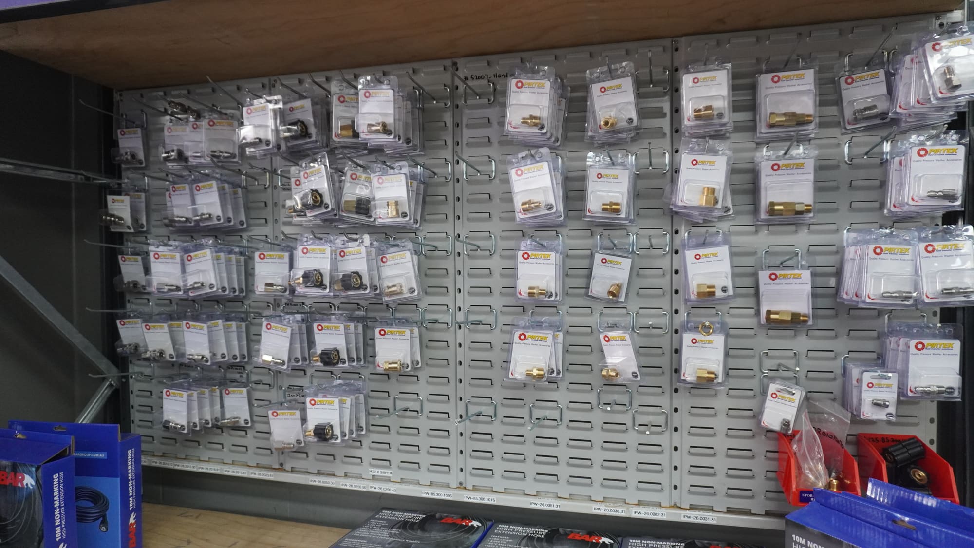 Pressure washer and Gerni parts on the shelves at Pirtek Townsville